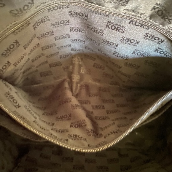 Michael Kors Grab Bag Convertible Tote Bag MK Signature MIRROR METALLIC Black - Picture 10 of 10